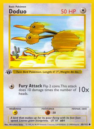 Doduo 48/102 1st Edition Shadowless