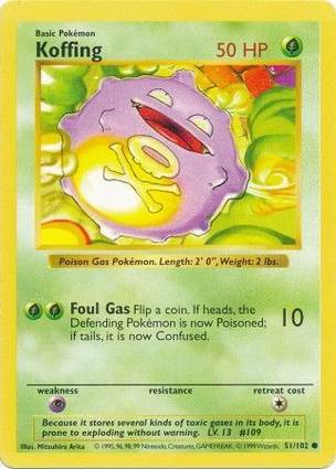 Koffing 51/102 Shadowless