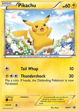 Pikachu BW77 Black Star