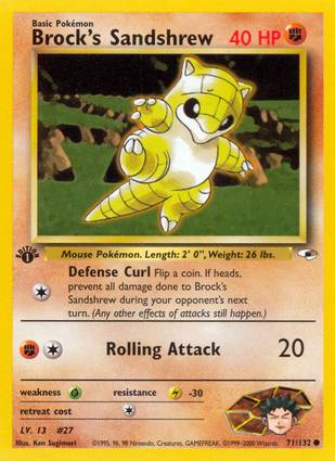 Brock's Sandshrew 71/132 1st Edition