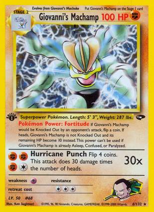 Giovanni's Machamp 6/132 1st Edition