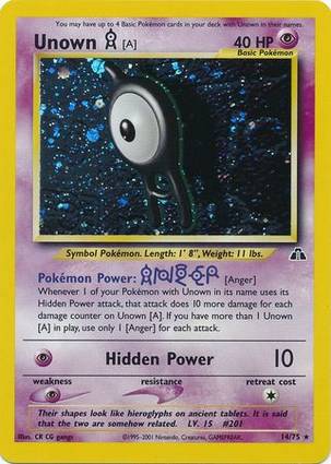 Unown [A] 14/75 Unlimited