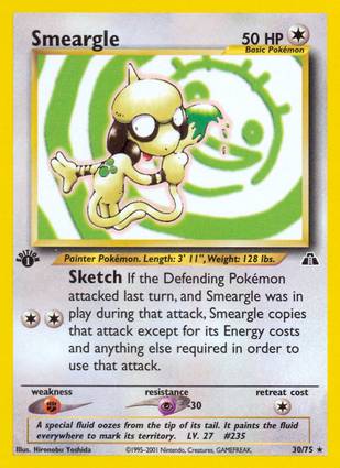 Smeargle 30/75 1st Edition