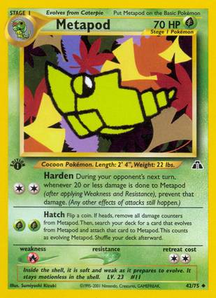Metapod 42/75 1st Edition