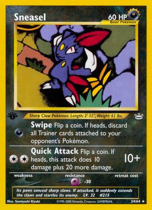 Sneasel 24/64 1st Edition