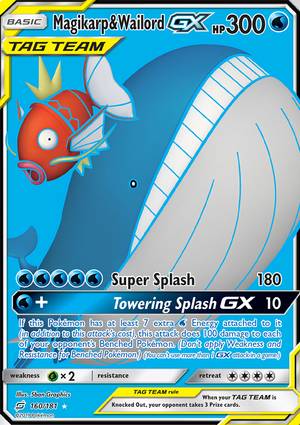 Magikarp & Wailord GX - 160/181 - Holo - Unlimited - Rare Ultra