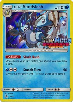 Alolan Sandslash SM18 Staff Black Star