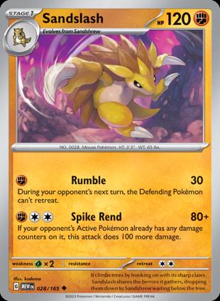Sandslash 028/165 Unlimited