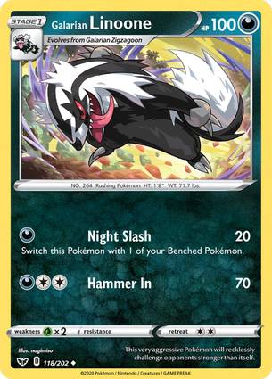 Galarian Linoone 118/202 Unlimited