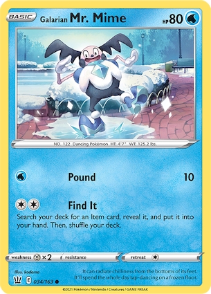 Galarian Mr. Mime 034/163 Unlimited